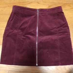 Deep Red Corduroy Skirt Perfect for fall!